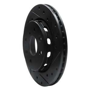 Kia Spectra Brake Rotor (1) - Front Right - R1 Concepts - Drilled & Slotted - Black - `94-`00